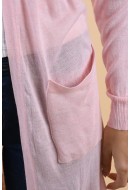 Cardigan Dama Vero Moda Becca Long Knit Barely Pink